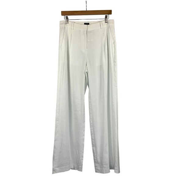 J.Crew Pants - J.Crew Womens White Linen Blend Wide-Leg Trousers Size 6 New With Tags